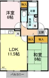クレスト諏訪 I【1階】の間取り