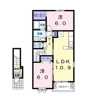 サンリットB【2階】の間取り