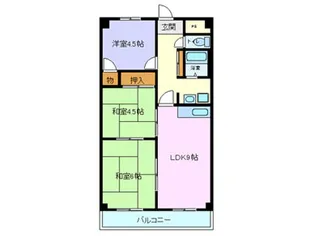 ベルシャイン竹原B棟【5階】の間取り