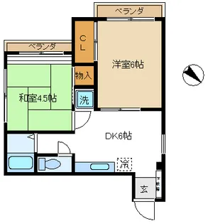 メゾンシャテーヌ【2階】の間取り