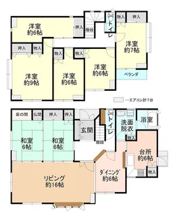山口県周南市大字徳山【一戸建】の間取り