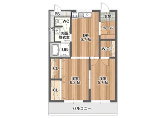 グランシャルム【3階】の間取り