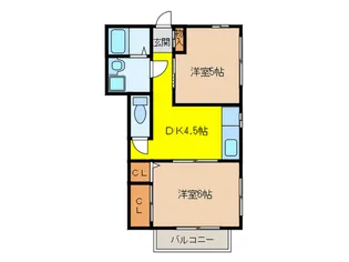 福岡県福岡市南区三宅3【アパート】の間取り