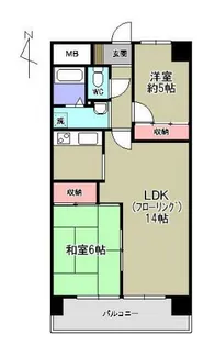 サンハイツ芝【4階】の間取り