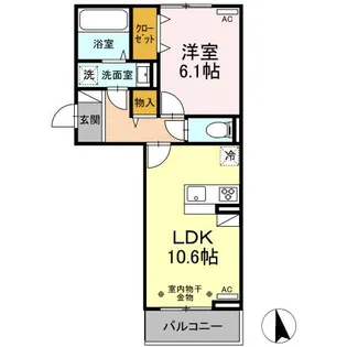 山形県山形市南栄町2【アパート】の間取り