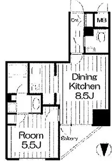 東京都新宿区新宿7【マンション】の間取り