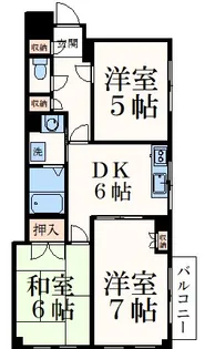 シャトルブラウンA【2階】の間取り