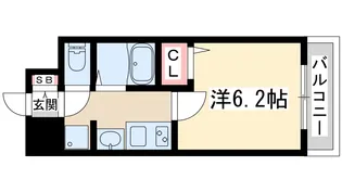 エステムコート新大阪6エキスプレイス【10階】の間取り