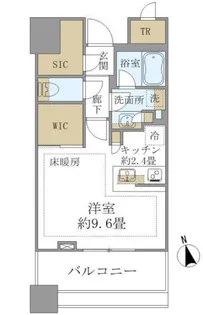 白金ザ・スカイ East【6階】の間取り