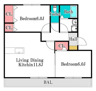 Y.A.F国富II【1階】の間取り