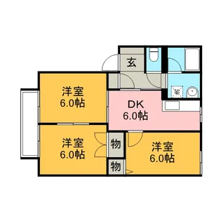 ディアス美和台【1階】の間取り