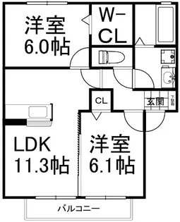 和・Familiar【1階】の間取り
