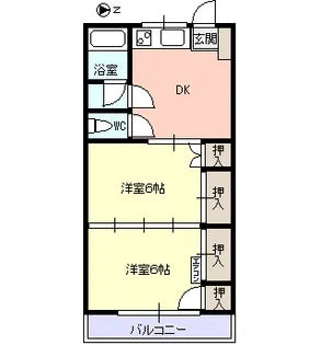 メゾンドールゴトウ北棟【2階】の間取り