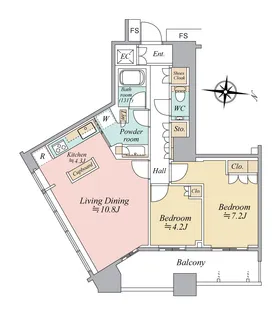 勝どき ザ・タワー【20階】の間取り