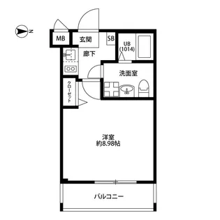 プレール・ドゥーク東中野【2階】の間取り
