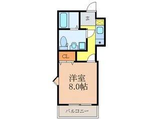 サングレートESAKAII【4階】の間取り