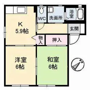 レジデンス新涯 E棟【1階】の間取り