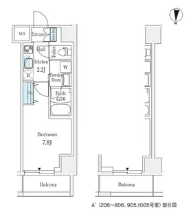 ラティエラ練馬【6階】の間取り