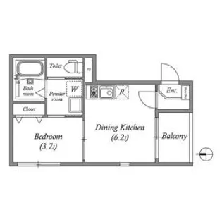 Felice Rocco Shojihigashi【2階】の間取り