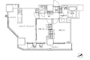 パークキューブ愛宕山タワー【4階】の間取り