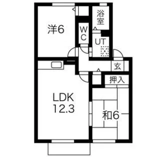 グランベールII【2階】の間取り