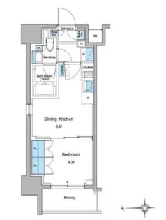 ルフォンプログレ門前仲町マークス【9階】の間取り