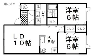 ヴィレッタ材木町【1階】の間取り