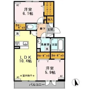 ウィステリア榎【3階】の間取り