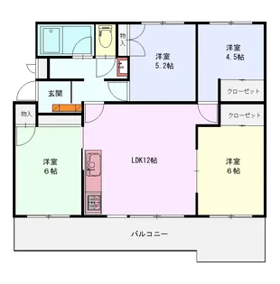 小田急25号棟【3階】の間取り