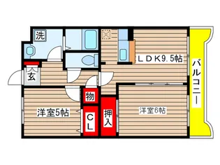 ガ-デンテラス千葉【3階】の間取り