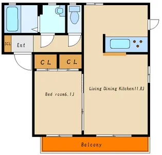 シャーメゾン中尾【2階】の間取り