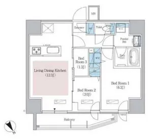 アーバネックス浅草橋フロント【6階】の間取り