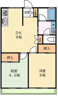 ハイツ寿【1階】の間取り