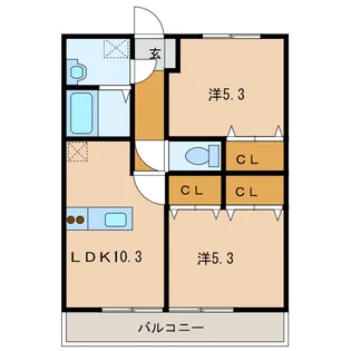 ユーミーMitsukiの間取り