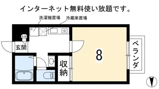 クレールヴィル六ノ坪【2階】の間取り