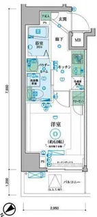 リヴシティ横濱末吉町【5階】の間取り