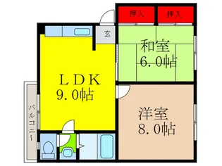 福田ハイツ【2階】の間取り