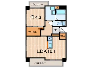 アルディア伊勢【4階】の間取り