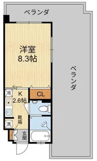 ヴィアレ三原(TY)【6階】の間取り