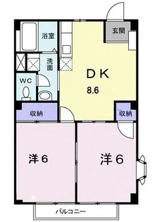 リバーストーンI【1階】の間取り