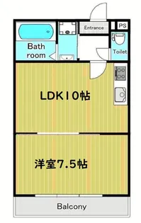 ラインビルド肥後橋【4階】の間取り