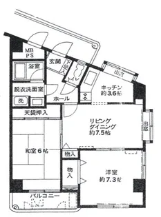 ベルシティオ町屋【5階】の間取り