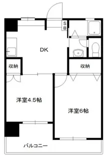 第1不二ハイツ【6階】の間取り
