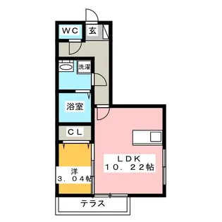 ゆーかりHills VI【1階】の間取り