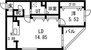 Warmth Inn 南4条【2階】の間取り