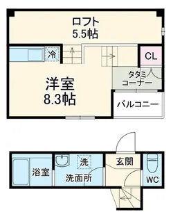 RadIAnce浜【2階】の間取り