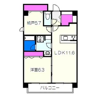 GROOVE堺東レジデンス【6階】の間取り