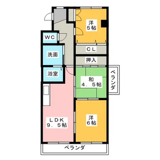 パレスナトゥーア【2階】の間取り