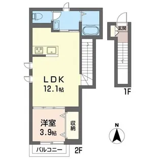 アンベルヴィ【2階】の間取り