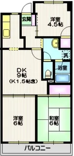 ペルシュワールもえぎ野【2階】の間取り